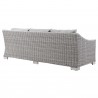 Modway Conway Outdoor Patio Wicker Rattan Sofa - Light Gray Gray - Back Side Angle - Modway Conway Outdoor Patio Wicker Rattan Sofa - Light Gray Gray - Back Side Angle