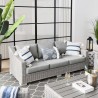 Modway Conway Outdoor Patio Wicker Rattan Sofa - Light Gray Gray - Lifestyle - Modway Conway Outdoor Patio Wicker Rattan Sofa - Light Gray Gray - Lifestyle
