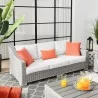 Modway Conway Outdoor Patio Wicker Rattan Sofa in Light Gray White - Lifestyle - Modway Conway Outdoor Patio Wicker Rattan Sofa in Light Gray White - Lifestyle