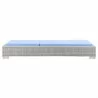Modway Conway Outdoor Patio Wicker Rattan Chaise Lounge in Light Gray Light Blue - Front Angle - Modway Conway Outdoor Patio Wicker Rattan Chaise Lounge in Light Gray Light Blue - Front Angle