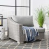 Modway Conway Outdoor Patio Wicker Rattan Left-Arm Chair in Light Gray Gray - Lifestyle
