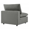 Modway Commix Overstuffed Outdoor Patio Armless Chair in Charcoal - Back Side Angle
