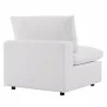 Modway Commix Overstuffed Outdoor Patio Armless Chair - White - Back Side Angle - Modway Commix Overstuffed Outdoor Patio Armless Chair - White - Back Side Angle