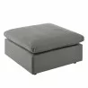 Modway Commix Overstuffed Outdoor Patio Ottoman in Charcoal - Front Side Angle - Modway Commix Overstuffed Outdoor Patio Ottoman in Charcoal - Front Side Angle