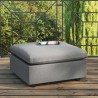 Modway Commix Overstuffed Outdoor Patio Ottoman in Charcoal - Lifestyle