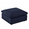 Modway Commix Overstuffed Outdoor Patio Ottoman in Navy - Front Side Angle