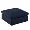Modway Commix Overstuffed Outdoor Patio Ottoman in Navy - Front Side Angle - Modway Commix Overstuffed Outdoor Patio Ottoman in Navy - Front Side Angle