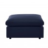 Modway Commix Overstuffed Outdoor Patio Ottoman in Navy - Front Angle