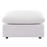 Modway Commix Overstuffed Outdoor Patio Ottoman - White - Front Angle