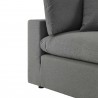 Modway Commix Overstuffed Outdoor Patio Corner Chair - Charcoal - Closeup Angle