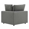 Modway Commix Overstuffed Outdoor Patio Corner Chair - Charcoal - Back Angle