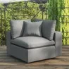 Modway Commix Overstuffed Outdoor Patio Corner Chair - Charcoal - Lifestyle - Modway Commix Overstuffed Outdoor Patio Corner Chair - Charcoal - Lifestyle