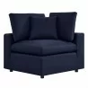 Modway Commix Overstuffed Outdoor Patio Corner Chair in Navy - Front Angle - Modway Commix Overstuffed Outdoor Patio Corner Chair in Navy - Front Angle
