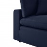 Modway Commix Overstuffed Outdoor Patio Corner Chair in Navy - Base Angle