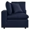 Modway Commix Overstuffed Outdoor Patio Corner Chair in Navy - Side Angle - Modway Commix Overstuffed Outdoor Patio Corner Chair in Navy - Side Angle