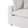 Modway Commix Overstuffed Outdoor Patio Corner Chair in White - Base Angle