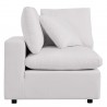 Modway Commix Overstuffed Outdoor Patio Corner Chair in White - Side Angle