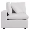 Modway Commix Overstuffed Outdoor Patio Corner Chair in White - Side Angle - Modway Commix Overstuffed Outdoor Patio Corner Chair in White - Side Angle