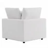 Modway Commix Overstuffed Outdoor Patio Corner Chair in White - Back Angle - Modway Commix Overstuffed Outdoor Patio Corner Chair in White - Back Angle