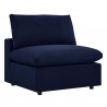 Modway Commix Sunbrella® Outdoor Patio Armless Chair in Navy - Front Side Angle