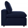 Modway Commix Sunbrella® Outdoor Patio Armless Chair in Navy - Side Angle