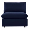 Modway Commix Sunbrella® Outdoor Patio Armless Chair in Navy - Front Angle