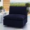 Modway Commix Sunbrella® Outdoor Patio Armless Chair in Navy - Lifestyle