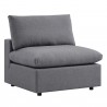 Modway Commix Sunbrella® Outdoor Patio Armless Chair in Gray - Front Side Angle