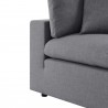 Modway Commix Sunbrella® Outdoor Patio Armless Chair in Gray -Base Angle