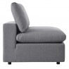 Modway Commix Sunbrella® Outdoor Patio Armless Chair in Gray - Side Angle