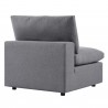 Modway Commix Sunbrella® Outdoor Patio Armless Chair in Gray - Back Side Angle