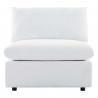 Modway Commix Sunbrella® Outdoor Patio Armless Chair - White - Front Angle