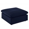Modway Commix Sunbrella® Outdoor Patio Ottoman in Navy - Front Side Angle