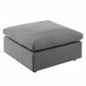 Modway Commix Sunbrella® Outdoor Patio Ottoman in Gray - Front Side Angle - Modway Commix Sunbrella® Outdoor Patio Ottoman in Gray - Front Side Angle