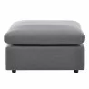 Modway Commix Sunbrella® Outdoor Patio Ottoman in Gray - Front Angle - Modway Commix Sunbrella® Outdoor Patio Ottoman in Gray - Front Angle