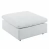 Modway Commix Sunbrella® Outdoor Patio Ottoman - White - Front Side Angle - Modway Commix Sunbrella® Outdoor Patio Ottoman - White - Front Side Angle