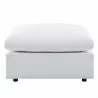 Modway Commix Sunbrella® Outdoor Patio Ottoman - White - Front Angle - Modway Commix Sunbrella® Outdoor Patio Ottoman - White - Front Angle