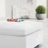 Modway Commix Sunbrella® Outdoor Patio Ottoman - White - Lifestyle - Modway Commix Sunbrella® Outdoor Patio Ottoman - White - Lifestyle