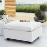 Modway Commix Sunbrella® Outdoor Patio Ottoman - White - Lifestyle - Modway Commix Sunbrella® Outdoor Patio Ottoman - White - Lifestyle
