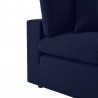 Modway Commix Sunbrella® Outdoor Patio Corner Chair in Navy - Seat Closeup Angle