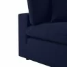 Modway Commix Sunbrella® Outdoor Patio Corner Chair in Navy - Seat Closeup Angle - Modway Commix Sunbrella® Outdoor Patio Corner Chair in Navy - Seat Closeup Angle