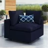 Modway Commix Sunbrella® Outdoor Patio Corner Chair in Navy - Lifestyle - Modway Commix Sunbrella® Outdoor Patio Corner Chair in Navy - Lifestyle