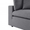 Modway Commix Sunbrella® Outdoor Patio Corner Chair in Gray - Seat Closeup Angle