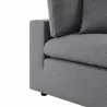 Modway Commix Sunbrella® Outdoor Patio Corner Chair in Gray - Seating Closeup Angle - Modway Commix Sunbrella® Outdoor Patio Corner Chair in Gray - Seating Closeup Angle