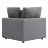 Modway Commix Sunbrella® Outdoor Patio Corner Chair in Gray - Back Angle - Modway Commix Sunbrella® Outdoor Patio Corner Chair in Gray - Back Angle