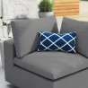 Modway Commix Sunbrella® Outdoor Patio Corner Chair in Gray - Lifestyle - Modway Commix Sunbrella® Outdoor Patio Corner Chair in Gray - Lifestyle