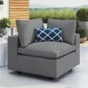 Modway Commix Sunbrella® Outdoor Patio Corner Chair in Gray - Lifestyle - Modway Commix Sunbrella® Outdoor Patio Corner Chair in Gray - Lifestyle