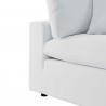 Modway Commix Sunbrella® Outdoor Patio Corner Chair in White - Seating Closeup Angle