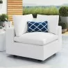 Modway Commix Sunbrella® Outdoor Patio Corner Chair in White - Lifestyle - Modway Commix Sunbrella® Outdoor Patio Corner Chair in White - Lifestyle