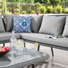 Modway Endeavor Wicker Rattan Outdoor Patio Wicker Rattan Seating Set - Gray Gray - Lifestyle